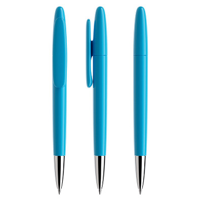 prodir® Drehkugelschreiber DS5 TPC Twist, blaue Mine, cyanblau