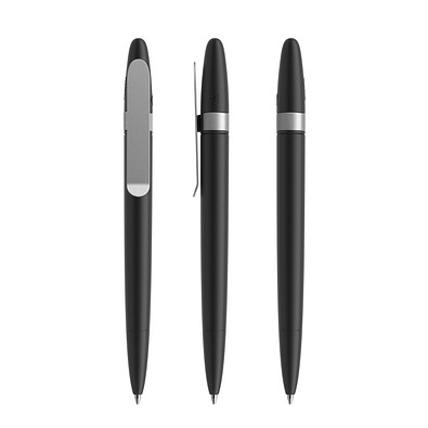 prodir DS5 TSM Twist Kugelschreiber, Black-Silver satin finish