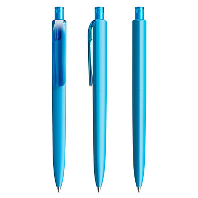 prodir® Druckkugelschreiber DS8 PMM Push, blaue Mine, cyanblau