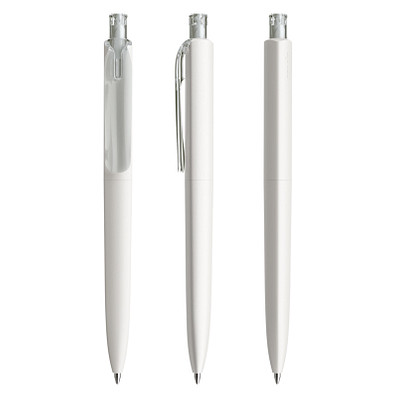 prodir® Druckkugelschreiber DS8 PMM Push, blaue Mine, weiß