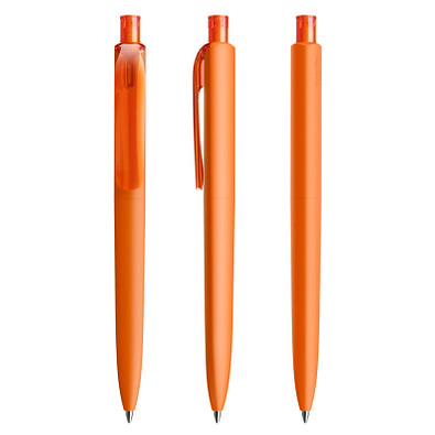 prodir® Druckkugelschreiber DS8 Soft Touch PRR Push, blaue Mine, orange