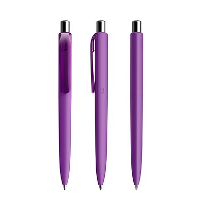 prodir DS8 Soft Touch PRR Push Kugelschreiber, Raspberry-Silver chrome finish