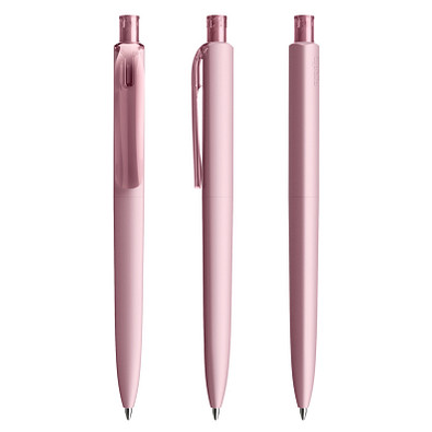 prodir® Druckkugelschreiber DS8 Soft Touch PRR Push, blaue Mine, rosé