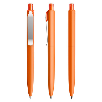 prodir® Druckkugelschreiber DS8 Soft Touch PSR Push, blaue Mine, orange