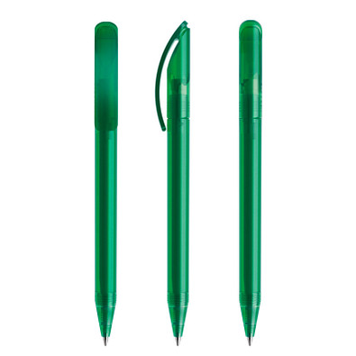 prodir® Drehkugelschreiber DS3 TFF, blaue Mine, grün/transparent