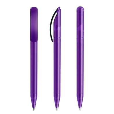 prodir® Drehkugelschreiber DS3 TFF, blaue Mine, lila/transparent