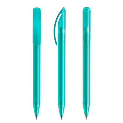 prodir® Drehkugelschreiber DS3 TFF, blaue Mine, petrol/transparent