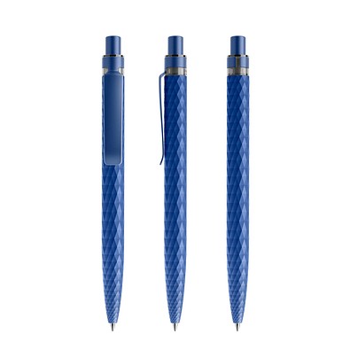 prodir QS01 Stone PQS Push Kugelschreiber, Sideral Blue- Sideral Blue satin finish