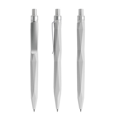 prodir® Druckkugelschreiber QS20 PMS Push, blaue Mine, zementgrau