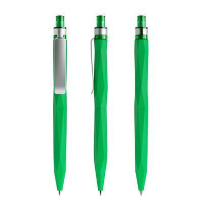 prodir® Druckkugelschreiber QS20 Soft Touch PRS Push, blaue Mine, hellgrün