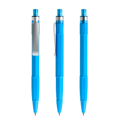 prodir® Druckkugelschreiber QS30 PMS Push, blaue Mine, cyanblau prodir® Druckkugelschreiber QS30 PMS Push, blaue Mine, cyanblau