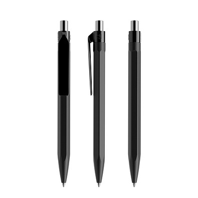 prodir QS50 PMP Push Kugelschreiber, Black-Silver chrome finish