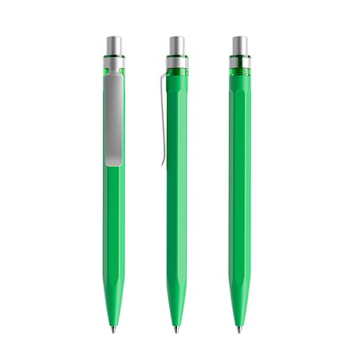 prodir QS50 PMS Push Kugelschreiber, Bright Green-Silver satin finish