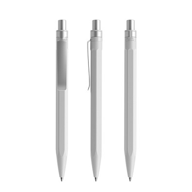 prodir QS50 PMS Push Kugelschreiber, Concrete Grey-Silver satin finish