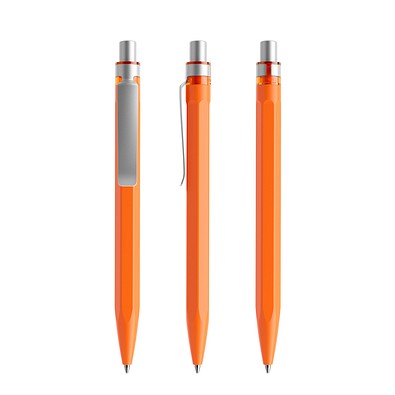 prodir QS50 PMS Push Kugelschreiber, Orange-Silver satin finish