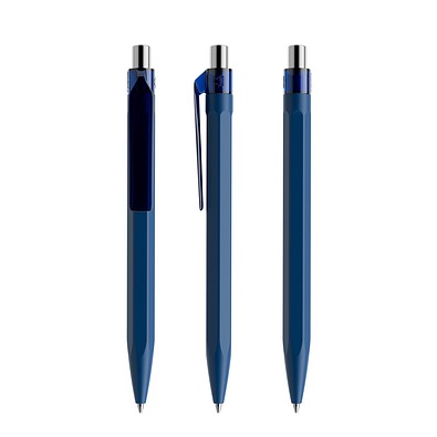prodir QS50 PMT Push Kugelschreiber, Sodalite Blue-Silver chrome finish