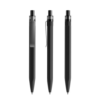 prodir QS50 Soft Touch PRS Push Kugelschreiber, Black-Graphite