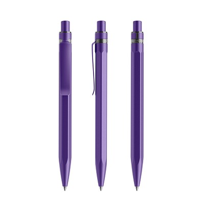 prodir QS50 Stone PQS Push Kugelschreiber, Amethyst Purple - Amethyst Purple satin finish