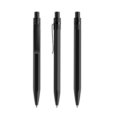 prodir QS50 Stone PQS Push Kugelschreiber, Black Carbon-Black satin finish