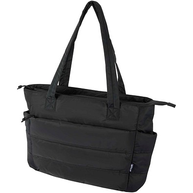 Puffer 15,6 GRS recycelte Laptoptragetasche 18L, schwarz