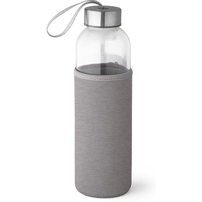 RAISE. Glas und Edelstahl Sportflasche 520 mL, Hellgrau