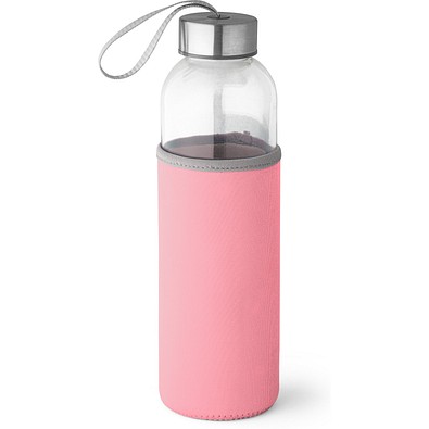 RAISE. Glas und Edelstahl Sportflasche 520 mL, Hellrosa