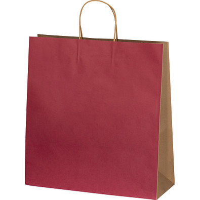Recycelte Papiertasche groß, burgund
