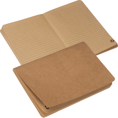 Recyceltes Notizbuch, liniert, beige