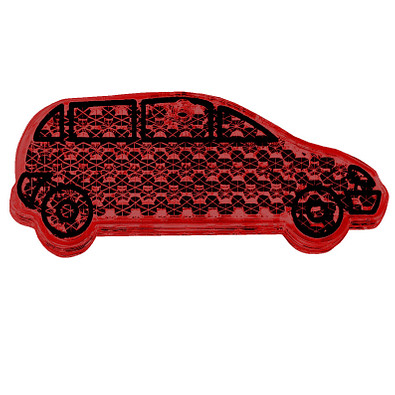 Reflektor Auto, transparent-rot Reflektor Auto, transparent-rot