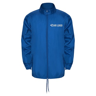 Regenjacke Island –  leichte Windjacke mit Reißverschluss, M, Royalblau