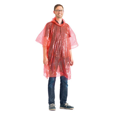 Regenponcho Standard, transparent-rot