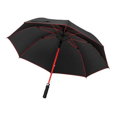 Automatik-Portierschirm, schwarz/rot