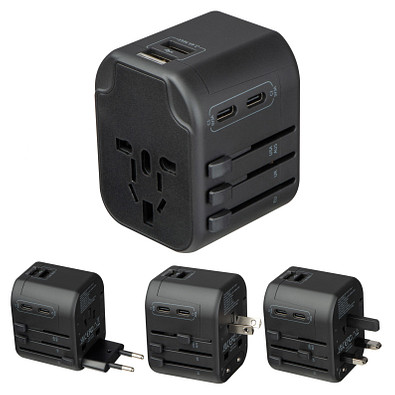 Reiseadapter Maracena,schwarz