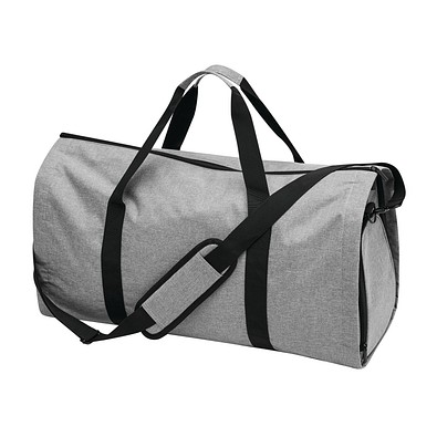 Reisetasche MILANO mit integriertem Kleidersack,grau, schwarz