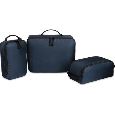 Renew AWARE™ rPET 3-teiliges Packing-Cube-Set, navy blau