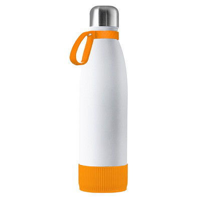 retumbler® Thermotrinkflasche NIZZA, 500 ml, weiß/orange