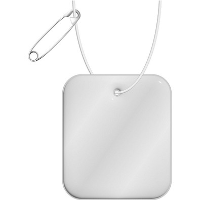 RFX™ H-20 rechteckiger reflektierender PVC-Anhänger XXL, weiss