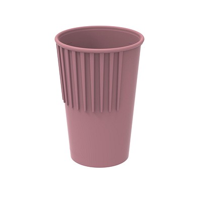 Riffel-Becher ToGo, 300 ml, raffiniertes rot