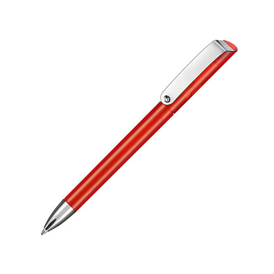 RITTER PEN Drehkugelschreiber Glossy, blaue Mine, rot/transparent