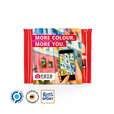 Ritter SPORT 100g im Werbeschuber, Marzipan, inkl. Druck