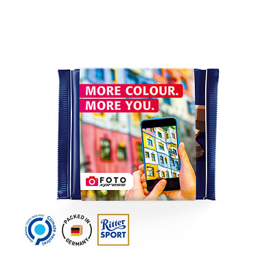 Ritter SPORT 100g im Werbeschuber, Nugat, inkl. Druck