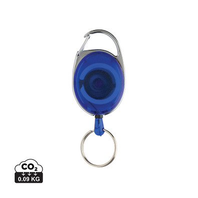 Roller-Clip-Schlüsselanhänger aus RCS recyceltem ABS, blau