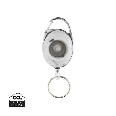 Roller-Clip-Schlüsselanhänger aus RCS recyceltem ABS, weiß