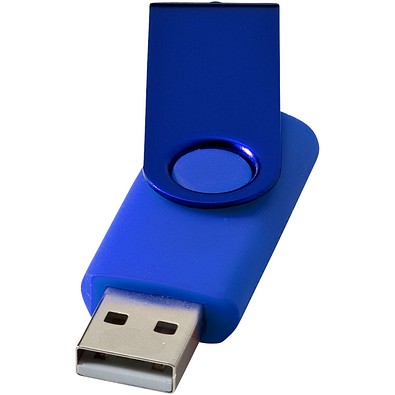 Rotate Metallic USB-Stick, royalblau, 1GB