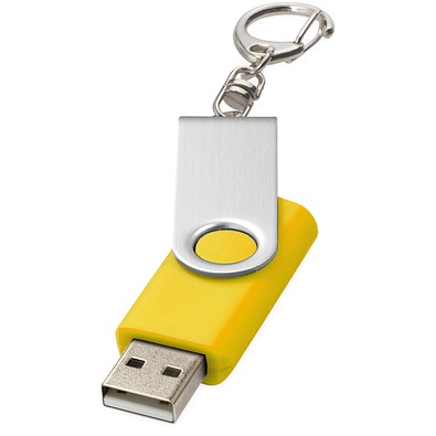 Rotate mit Schlüsselanhänger USB-Stick, gelb, 2GB