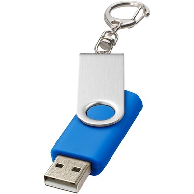 Rotate mit Schlüsselanhänger USB-Stick, mittelblau, 2GB