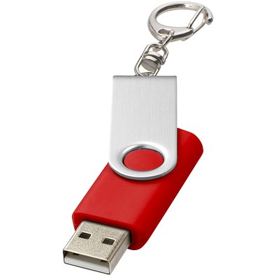 Rotate mit Schlüsselanhänger USB-Stick, mittelrot, 2GB