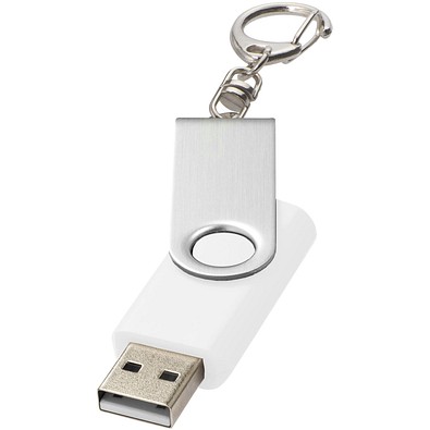Rotate mit Schlüsselanhänger USB-Stick, weiss, 4GB