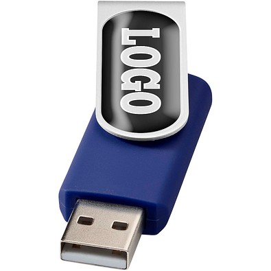 Rotate USB-Stick 3.0 mit Doming, blau, 16GB
