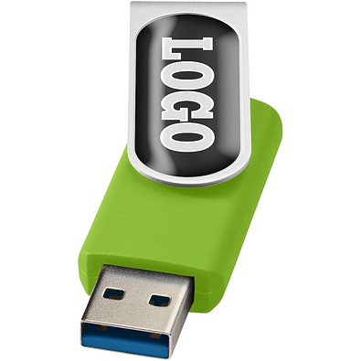 Rotate USB-Stick 3.0 mit Doming, limone, 16GB